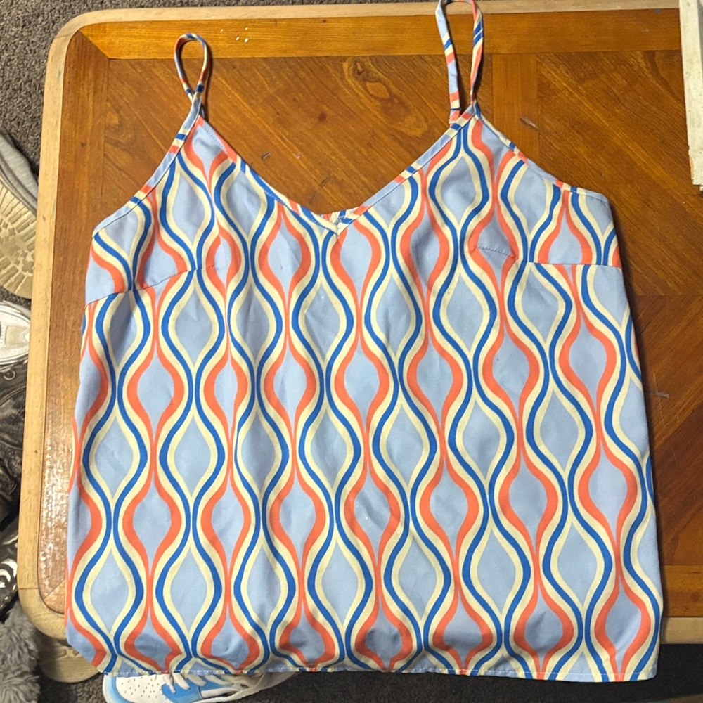 Colorful Geometric Patterned Tank Top - Picture 2 of 3
